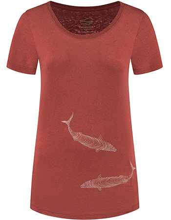 T&#8209;shirt Swimming Fish Rust