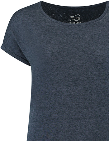 T&#8209;shirt Woolcel Mood Indigo detail