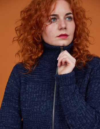 Visserstrui Harlingen Full Zipp  Donkerblauw