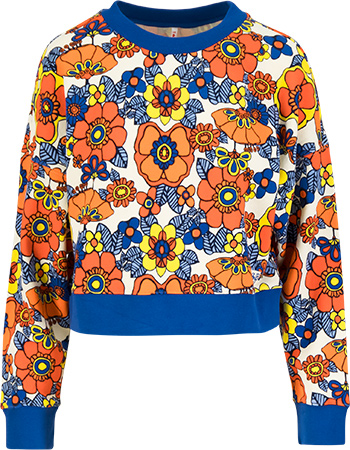 Trui Crew Core Retro Flower