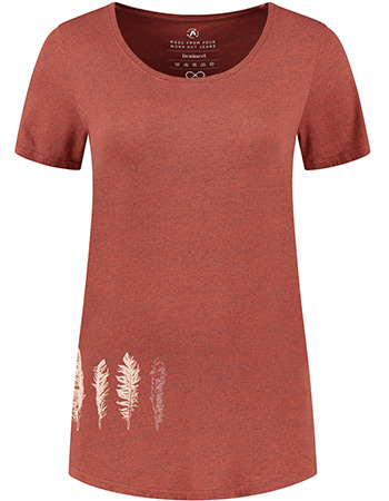 T&#8209;shirt Feathers Rust