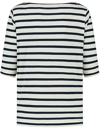 Shirt Refibra 3/4 Mouw Stripe Blue detail