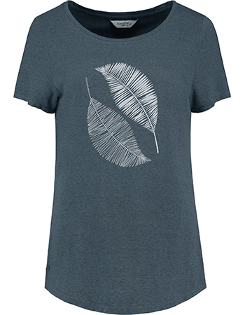 T&#8209;shirt Scribble Leaves Denim