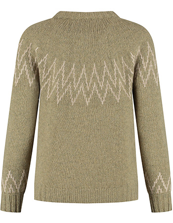 Trui Nordic Light Green Beige detail