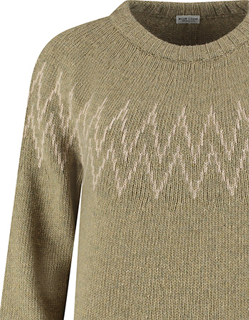 Trui Nordic Light Green Beige detail