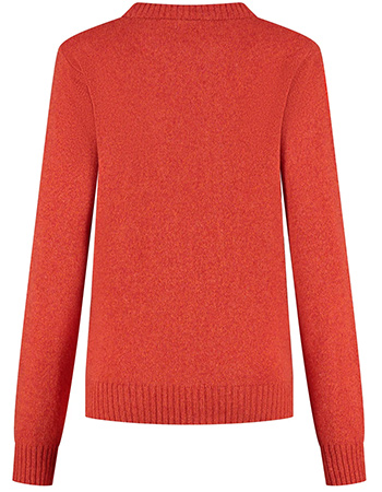 Trui  Gerecycled Wol Ritorti Red detail
