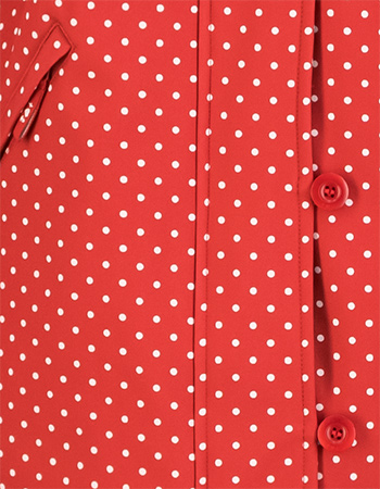 Jas Softhell Wild Weather Rood Dots detail