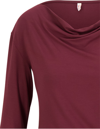 Longsleeve Wishfull Waterfall Burgundy detail