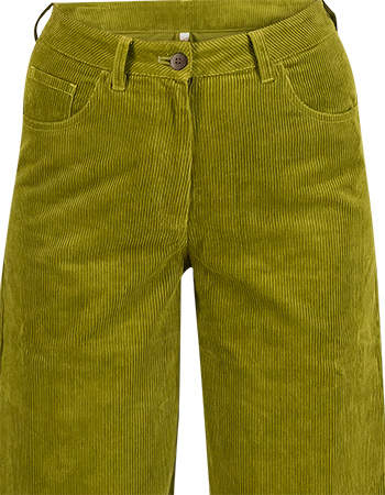 Pantalon Rib High Waist Marlotte Forrest Khaki detail