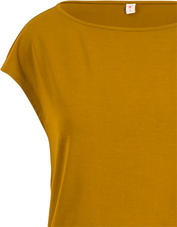 T‑shirt Breezy Flowgirl Ochre detail
