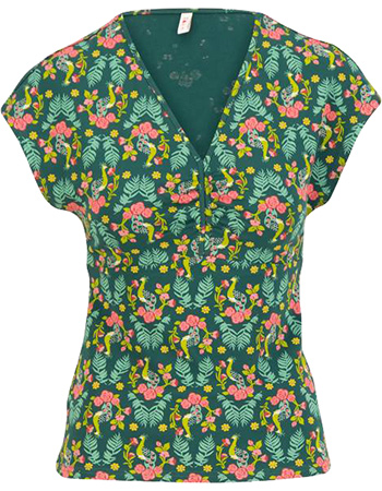 T&#8209;shirt Dun Coeur Leger Peacock Paradise Green