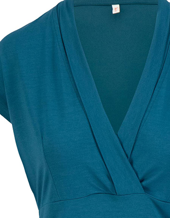 Top Mon Cher Cache Romantic Petrol detail