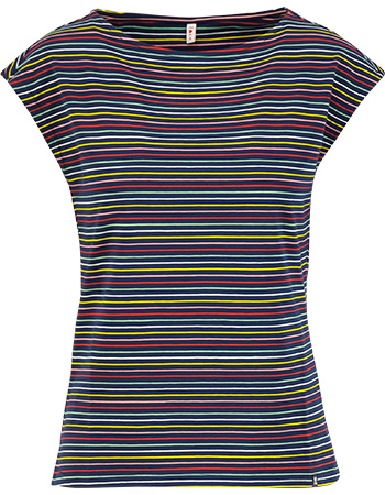 T&#8209;shirt Boxy Baby Colorful Love Stripe Blue