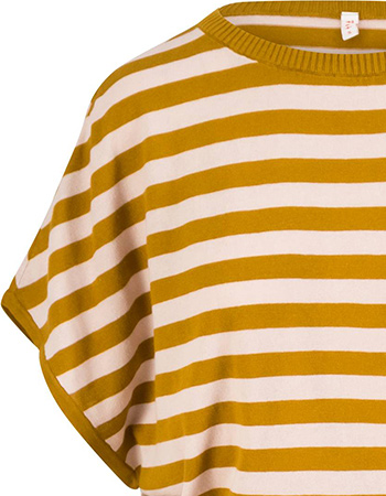 Trui Picnic Friend Chic Stripe Caramel detail