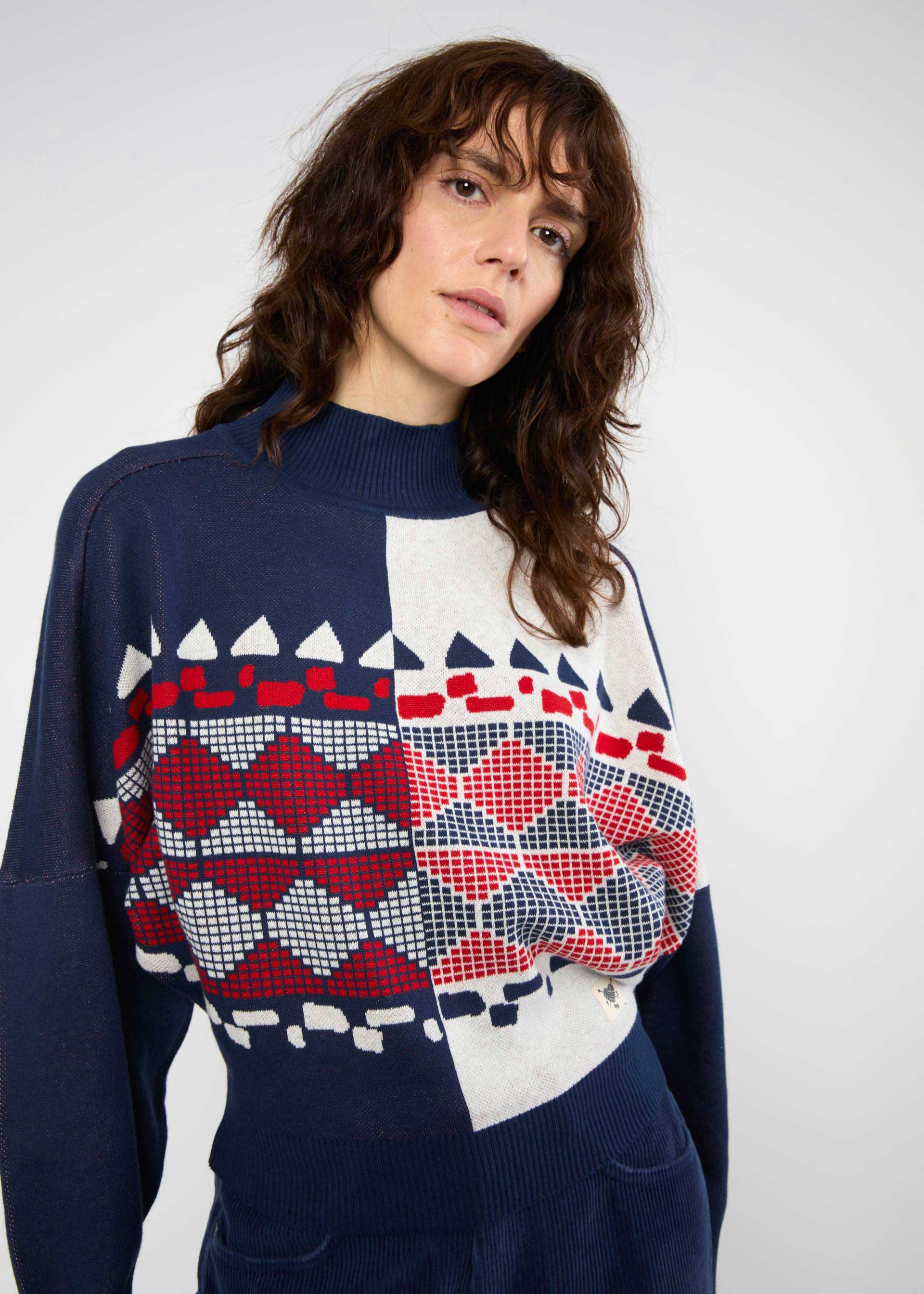 Oversized trui van Blutsgeschwister, gemaakt van biologisch katoen en TENCEL™ ly