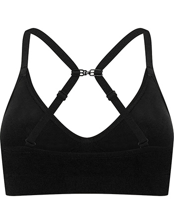 Bamboe T‑shirt BH Zonder Beugel Zwart detail