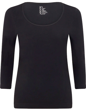 Bamboe Longsleeve Driekwart Mouw Zwart