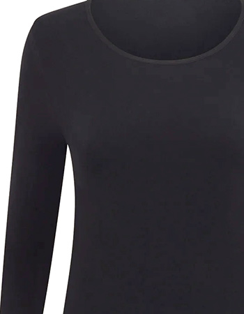 Longsleeve Eva Bamboe Black detail