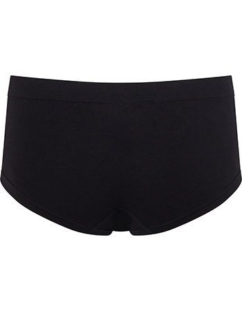 Bamboe Boyshort Naadloos Zwart detail