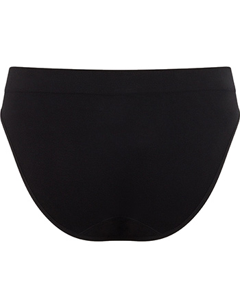 Bamboe Menstruatie Classic Slip Naadloos Normaal‑Zwaar Zwart detail