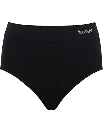 Bamboe Menstruatie Heup Slip Naadloos Licht–Normaal Zwart