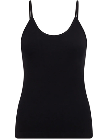 Bamboe Spaghetti Top Cami  Black