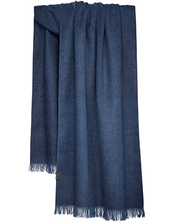 Shawl Alpaca XS  Brushed Solid Indigo Stone