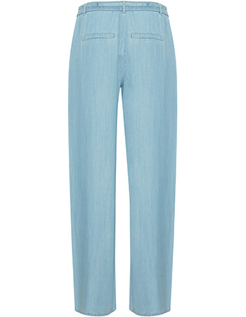 Pantalon Lana Wide Ligth Blue Denim detail