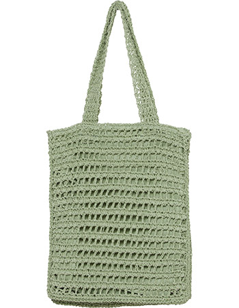 Shopper Rafia Tea Green detail