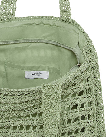 Shopper Rafia Tea Green detail