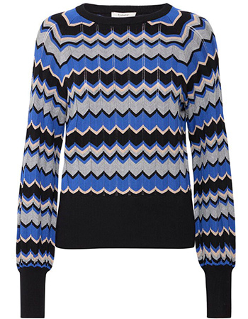 Trui Bymmorla Zigzag Blue Quartz Mix