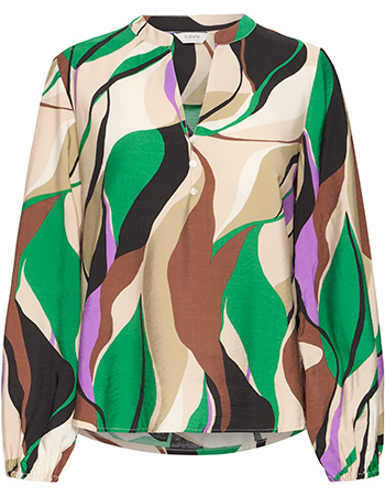 Blouse Byibine Abstract Leaves Lavender