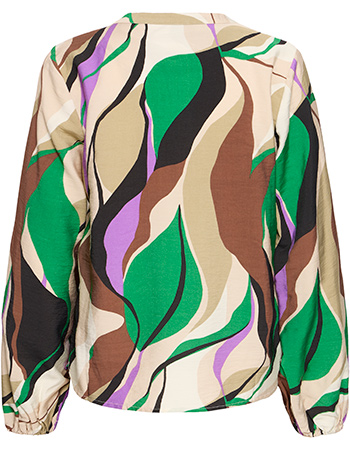Blouse Byibine Abstract Leaves Lavender detail