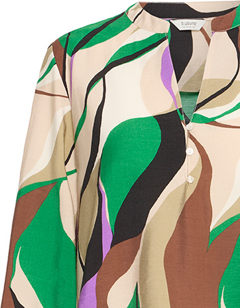 Blouse Byibine Abstract Leaves Lavender detail