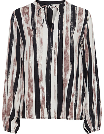 Blouse Byihuna V Neck Zwart Mix