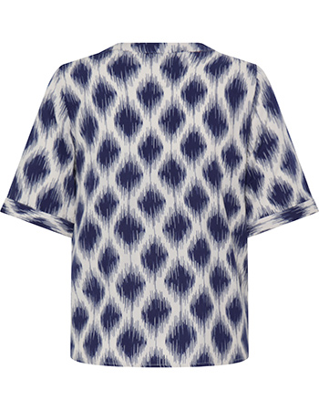 Blouse Bymmjoella Ogee Ikat Med Blue detail