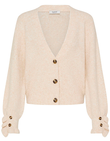 Cardigan Byomea Frill Birch Melange