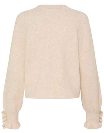 Cardigan Byomea Frill Birch Melange detail