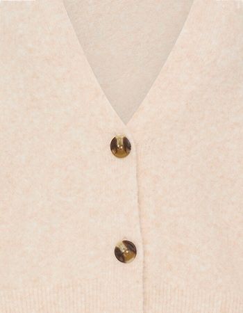 Cardigan Byomea Frill Birch Melange detail