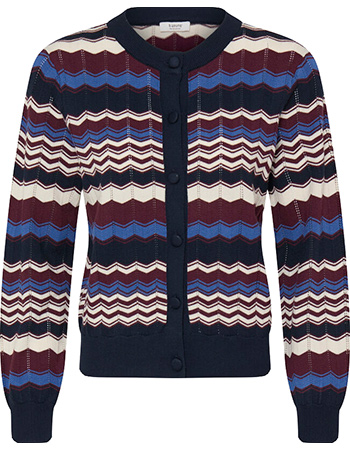 Cardigan Bymmorla Pointelle Zig Zag Bright Cobalt