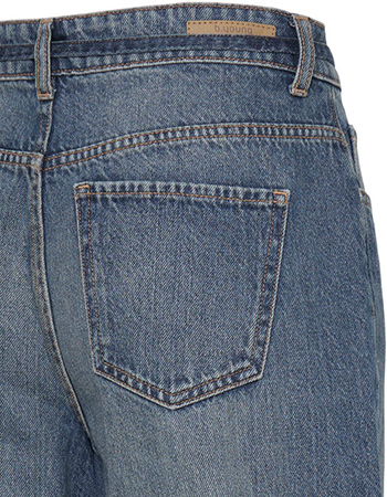 Bermuda Jeans Bykalluna Mid Blue Denim detail