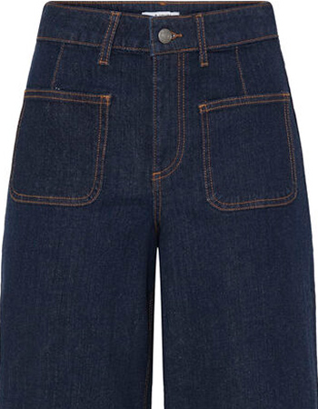 Jeans Bykomma Wide Rinse Blue Denim detail