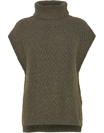 Spencer Poncho Bavalma Olive Night Melange
