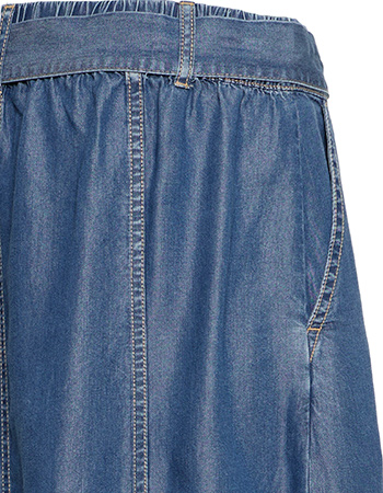 Rok Wide Bykosmo Mid Blue Denim detail