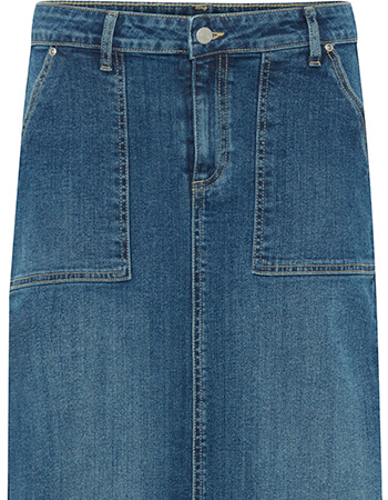 Rok Bykomma Mid Blue Denim detail