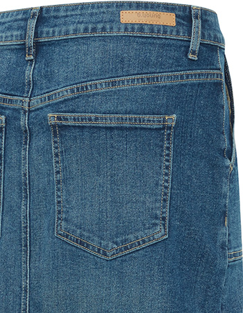 Rok Bykomma Mid Blue Denim detail