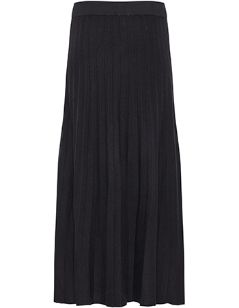 Rok Lang Bymarlin Plisse Zwart detail