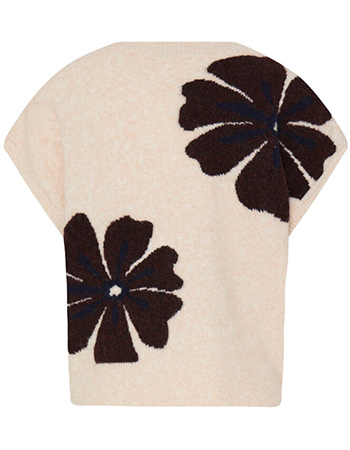 Slipover Byomea Vneck Flower Java detail