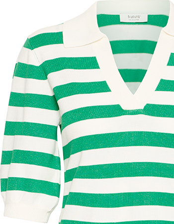 Polo Bymmorla Stripe Lepreechaun Green detail