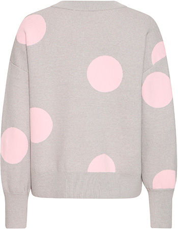 Trui Byomme Dot Light Grey detail